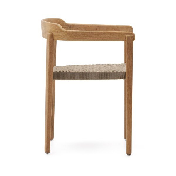 Drevená záhradná stolička v prírodnej farbe Icaro – Kave Home-image-3