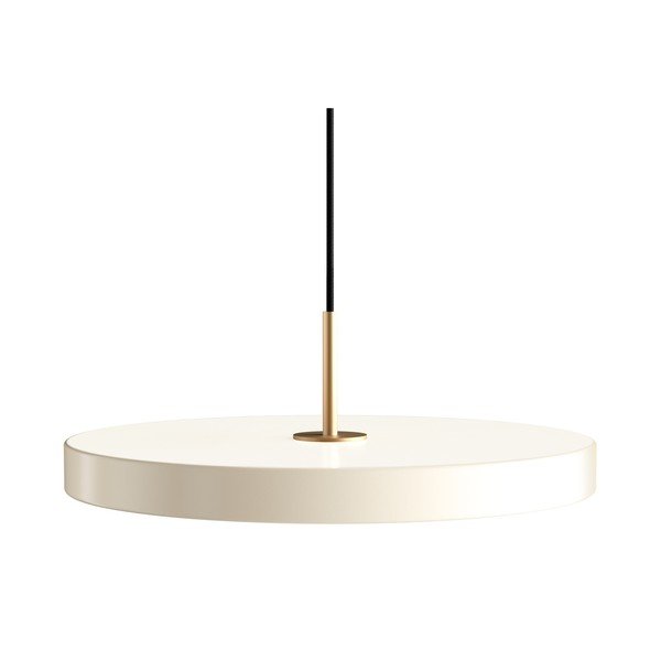 Krémovobiele LED závesné svietidlo so stmievačom s kovovým tienidlom ø 43 cm Asteria Plus Medium – UMAGE