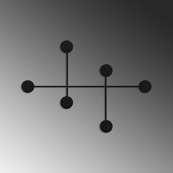 Čierny kovový nástenný vešiak Dama – Kalune Design-image-4