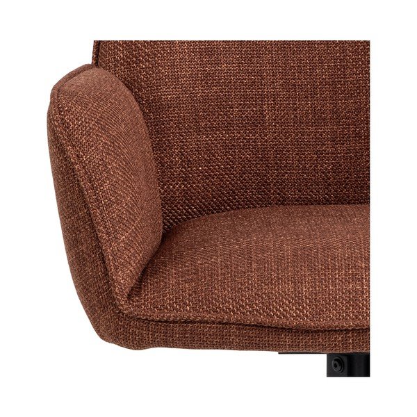 Čalúnené jedálenské kreslá v súprave s podrúčkami 2 ks v tehlovej farbe Glenda – Actona-image-4