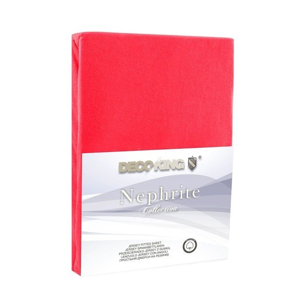 Červená elastická plachta DecoKing Nephrite Red, 100-120 cm-image-1