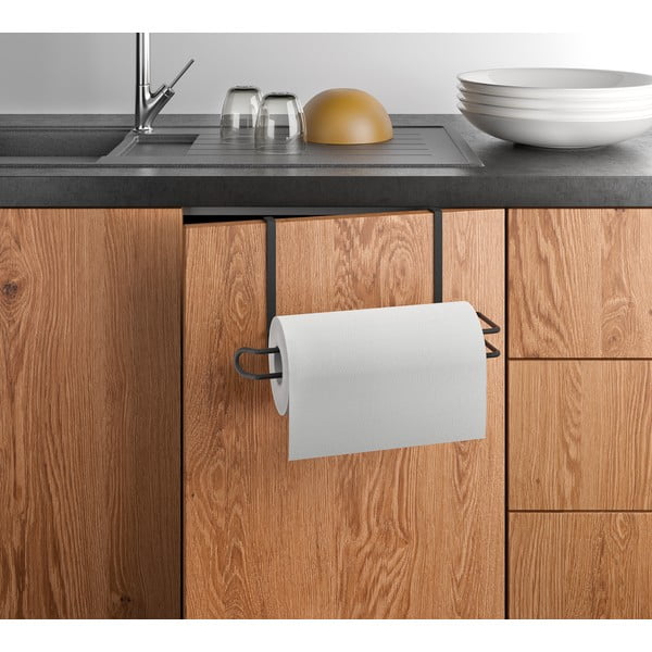 Čierny závesný držiak na kuchynské utierky Metaltex-image-2