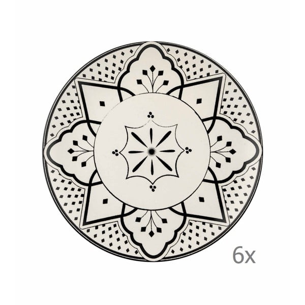 Sada 6 porcelánových dezertných tanierov Mia Maroc Pasta, ⌀ 21 cm