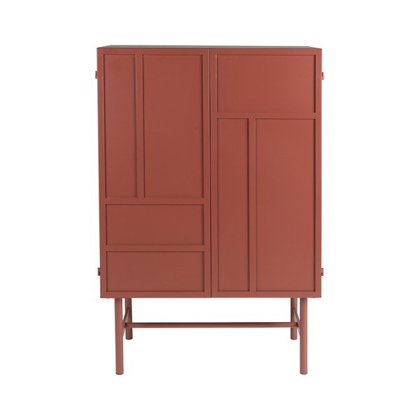 Červená kovová skrinka 70x105x35 cm Davis – White Label