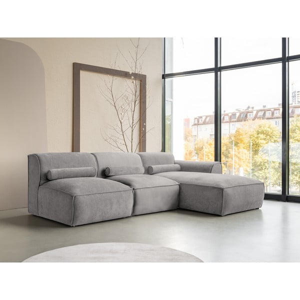 Svetlosivá rohová pohovka (pravý roh) Flex Felix – Miuform-image-3