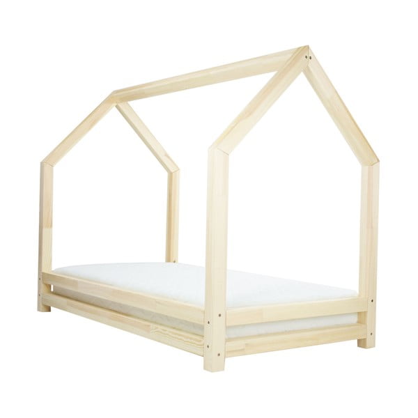 Lakovaná jednolôžková posteľ z borovicového dreva Benlemi Funny, 80 × 160 cm