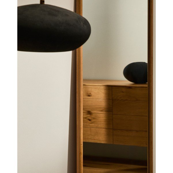 Nástenné zrkadlo s dreveným rámom 54x154 cm Milsa – Kave Home-image-2