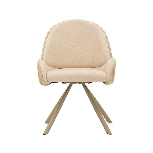 Krémové čalúnené jedálenské kreslá v súprave 2 ks s podrúčkami Stockholm – Mauro Ferretti-image-2