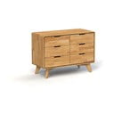 Nízka komoda z dubového dreva 90x63 cm Greg - The Beds