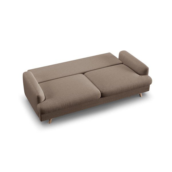 Taupe rozkladacia/s úložným priestorom pohovka 233 cm Naomi – Micadoni -image-4