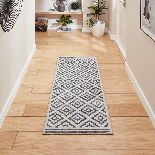 Sivý prateľný behúň 76x230 cm Coral Grey – Think Rugs-image-1