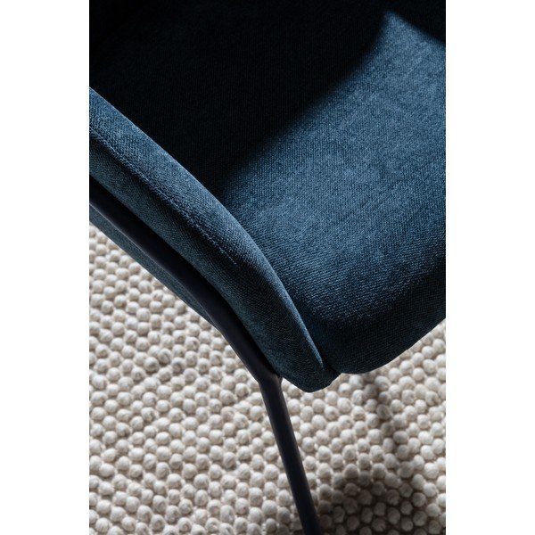 Modré čalúnené jedálenské kreslá v súprave 2 ks Aslin – MOME-image-4