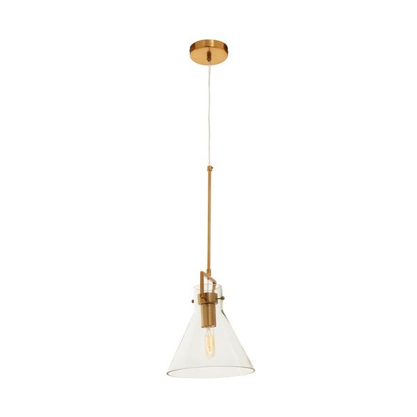 Kovové závesné svietidlo v zlatej farbe so skleneným tienidlom ø 25 cm Trieste – Premier Housewares