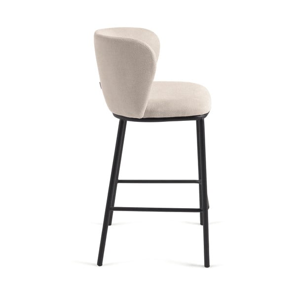 Béžová barová stolička (výška sedadla 65 cm) Ciselia – Kave Home-image-3