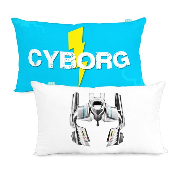 Obojstranná obliečka na vankúš Cyborg, 50 × 30cm