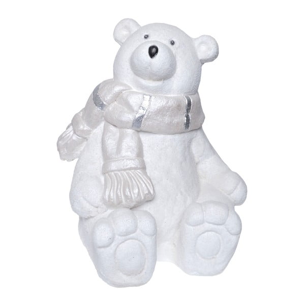 Biela keramická dekoratívna soška Ewax Polar Bear, výška 36 cm
