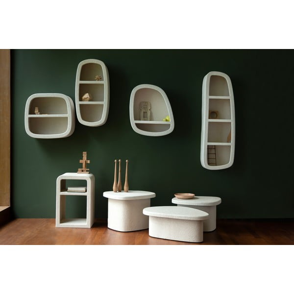 Krémová poschodová polica 23 cm Veda – Dutchbone-image-3