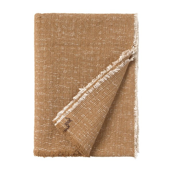 Okrovožltá bavlnená deka 130x180 cm Handloom – Lorena Canals