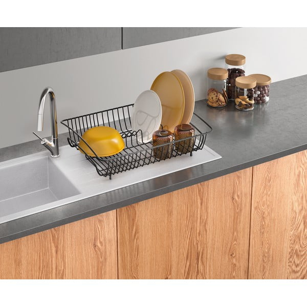 Čierny odkvapávač z antikoro ocele Metaltex Rectangular Lava-image-1