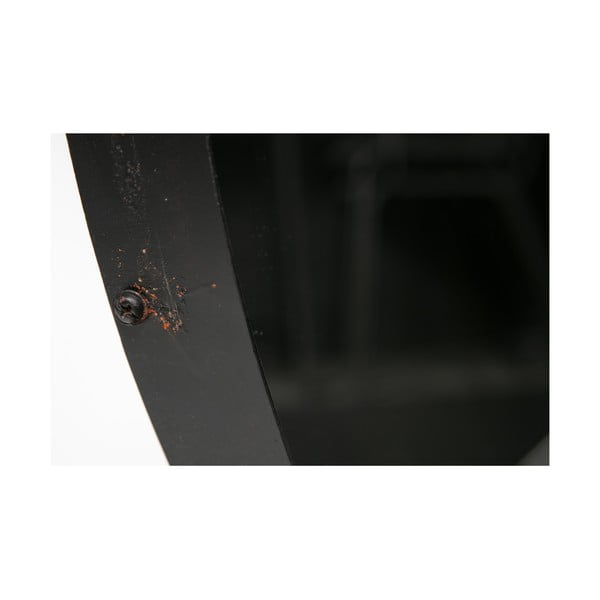 Nástenné zrkadlo s čiernym rámom WOOOD Lauren, Ø 80 cm-image-1