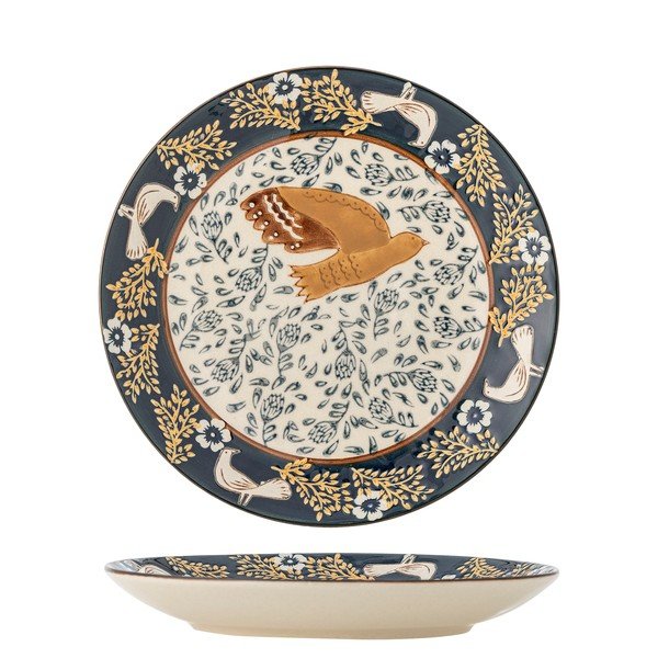 Modrý dezertný kameninový tanier ø 16 cm Hezha – Bloomingville-image-3