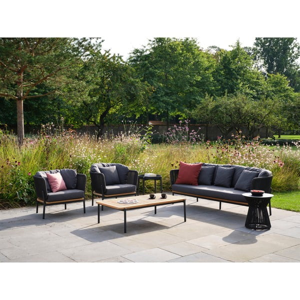 Tmavosivá záhradná pohovka Omer – Diphano-image-1