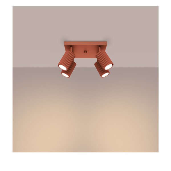 Bodové svietidlo v tehlovej farbe 25x25 cm Gleam – Sollux-image-2