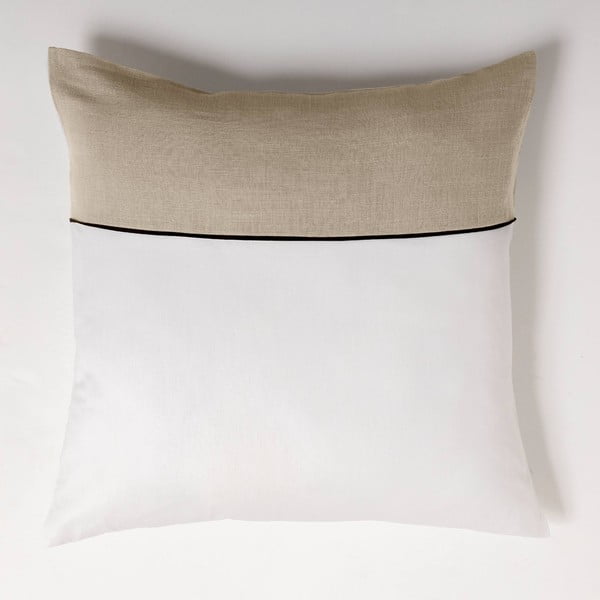 Biele/béžové bavlnené obliečky na dvojlôžko/predĺžené 240x220 cm Gabrielle – douceur d'intérieur-image-3