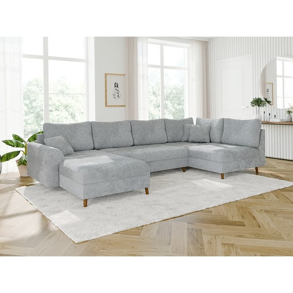 Svetlosivá rohová pohovka (ľavý roh/do tvaru "U") Ariella – Ropez-image-3