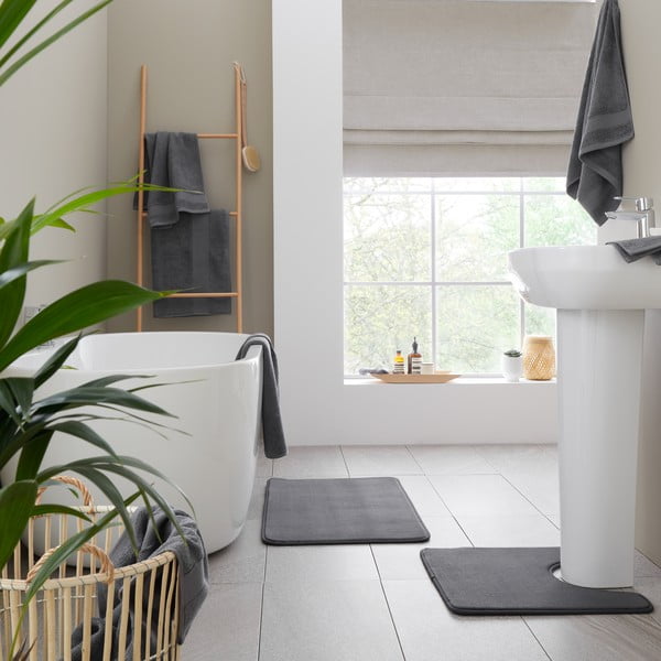 Tmavosivé froté bavlnené uteráky v súprave 2 ks 30x30 cm Anti–Bacterial – Catherine Lansfield-image-4