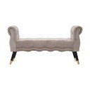 Taupe zamatová lavica Paris – Mauro Ferretti