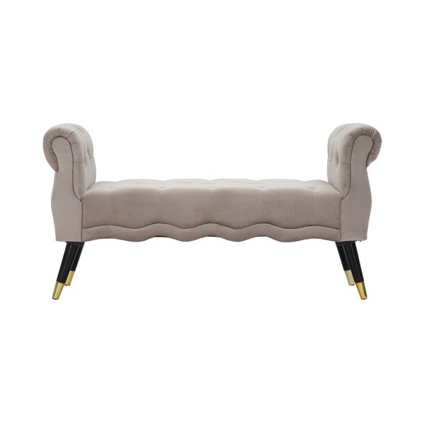 Taupe zamatová lavica Paris – Mauro Ferretti