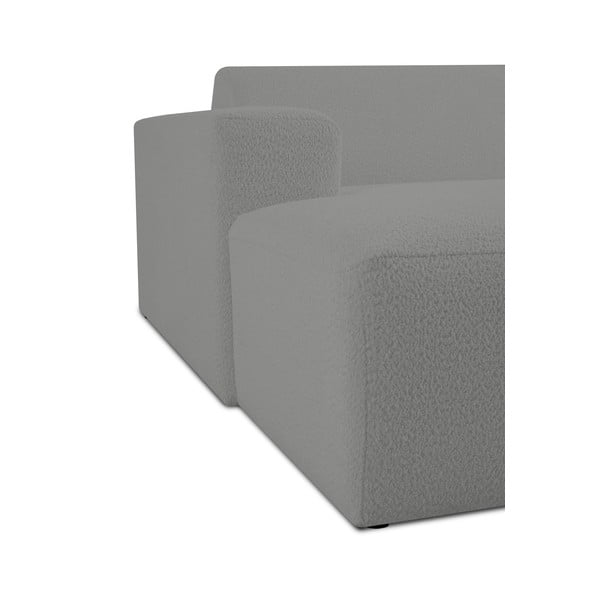 Sivý modul pohovky z textílie buklé (ľavý roh) Roxy – Scandic-image-4