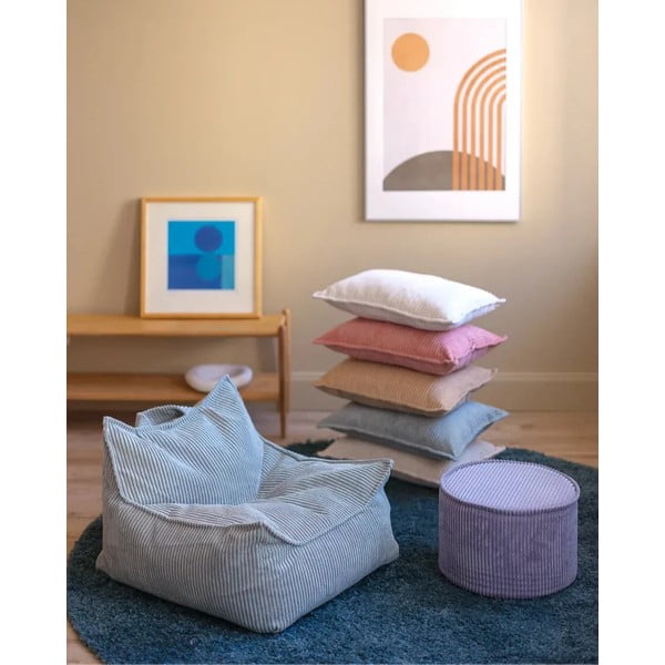 Menčestrový detský pohovkový vankúš v mentolovej farbe Bolster – Wigiwama-image-2