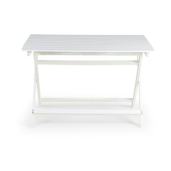 Biely záhradný stôl z akáciového dreva Bonami Essentials Natur, 114 x 88 cm-image-1