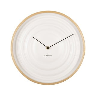 Biele nástenné hodiny Karlsson Ribble, ø 31 cm