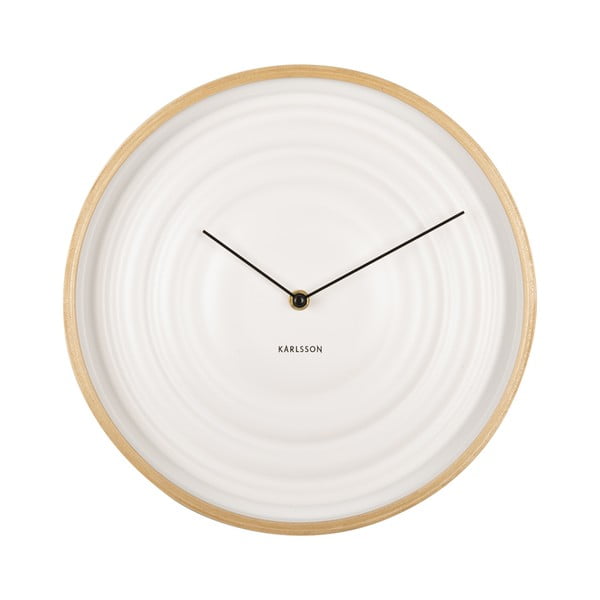Biele nástenné hodiny Karlsson Ribble, ø 31 cm