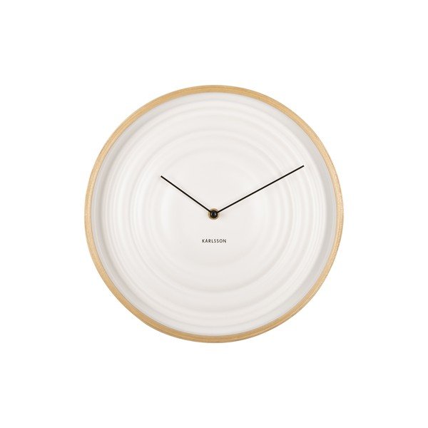 Biele nástenné hodiny Karlsson Ribble, ø 31 cm