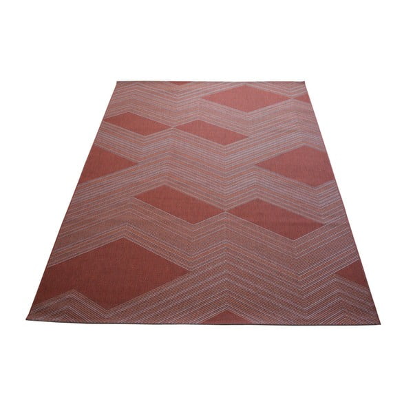 Vysokoodolný koberec Floorita Red Retro, 200 x 250 cm
