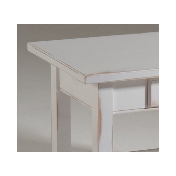 Biely drevený odkladací stolík Castagnetti Elle-image-1