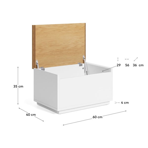 Truhla v dekore duba v prírodnej farbe 60x35 cm Abilen – Kave Home-image-4