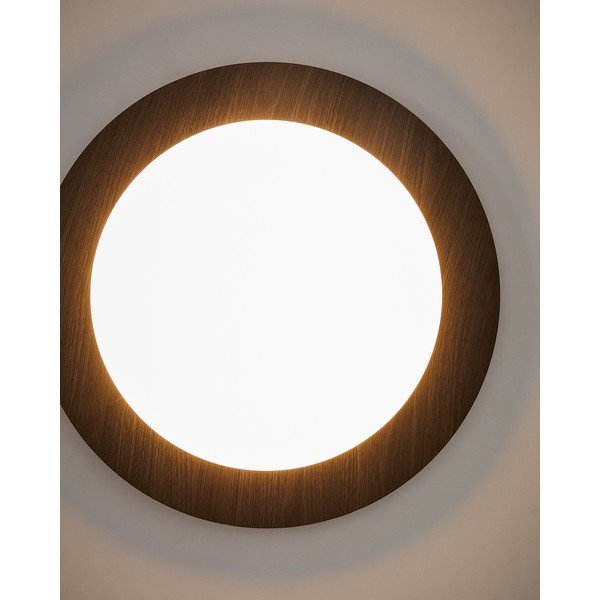 Tmavohnedé kovové LED nástenné svietidlo ø 40 cm Novae – Kave Home-image-2