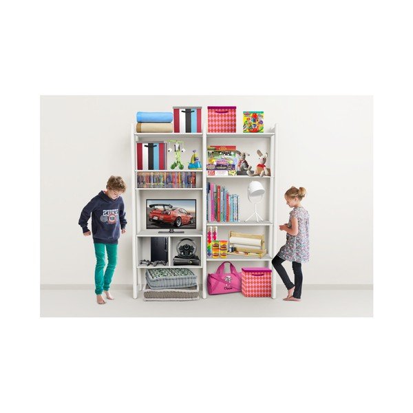 Biely detský policový diel Flexa Shelfie Gama, výška 189,2 cm-image-1