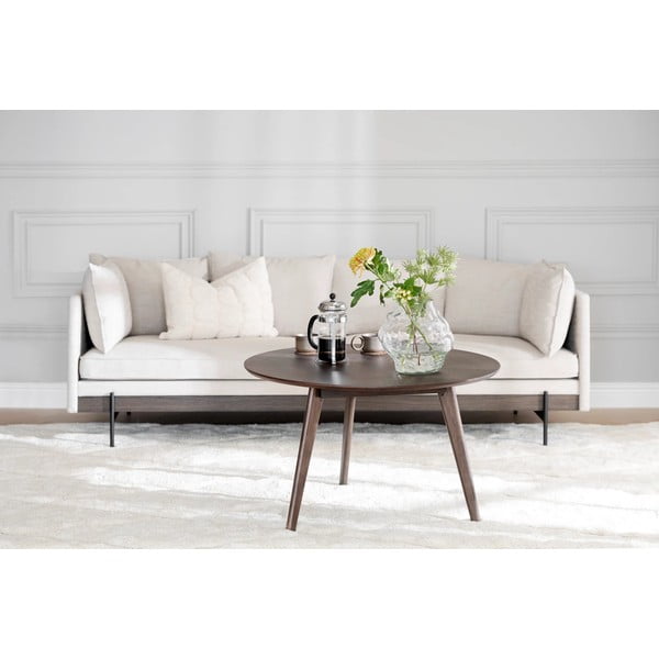 Okrúhly konferenčný stolík v dekore duba v prírodnej farbe 90x90 cm Yumi - Rowico-image-3