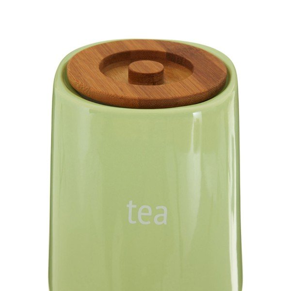 Zelená dóza na čaj s bambusovým vrchnákom Premier Housewares Fletcher, 800 ml-image-4