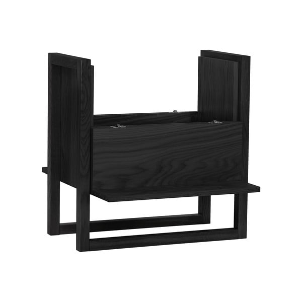 Čierna vinotéka z dubového dreva 59x60 cm NewEst - Woodman-image-3