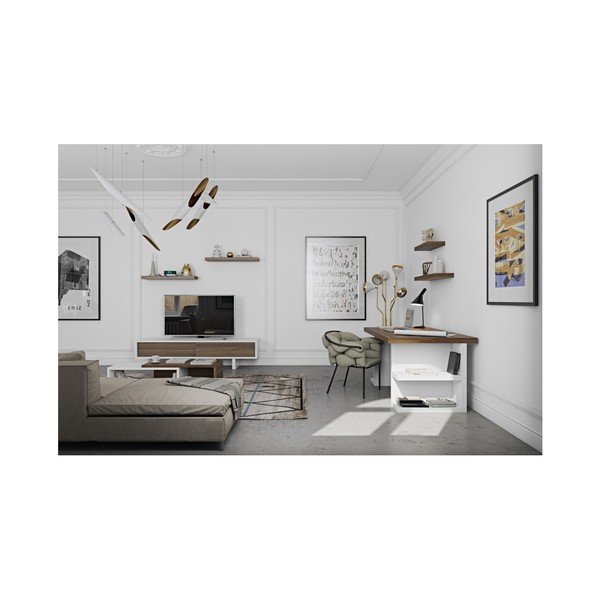 Hnedý pracovný stôl TemaHome Multi, 180 cm-image-3