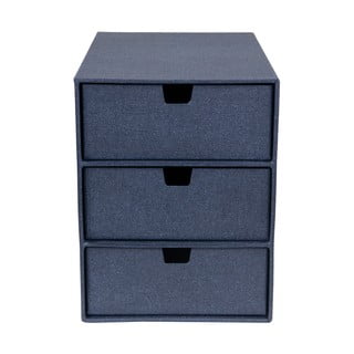 Modrý zásuvkový box s 3 zásuvkami Bigso Box of Sweden Ingrid