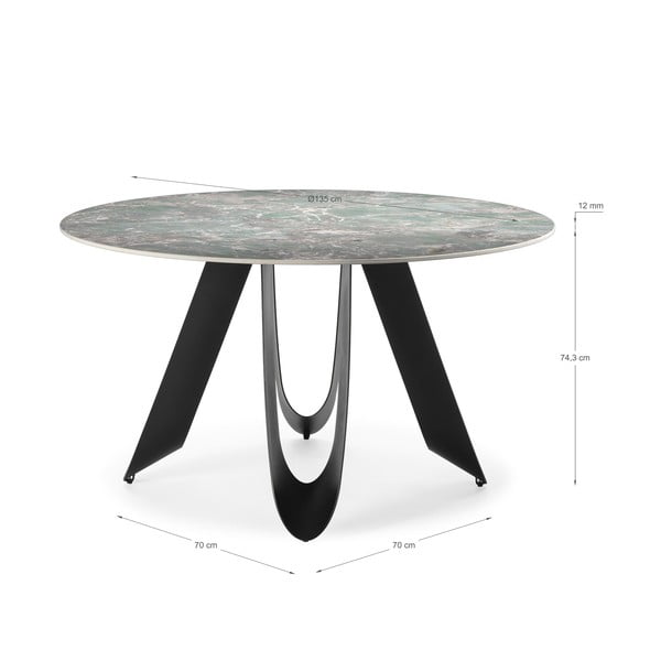 Okrúhly jedálenský stôl ø 135 cm Aila – Marckeric-image-4