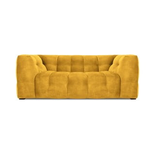 Žltá zamatová pohovka Windsor & Co Sofas Vesta, 208 cm